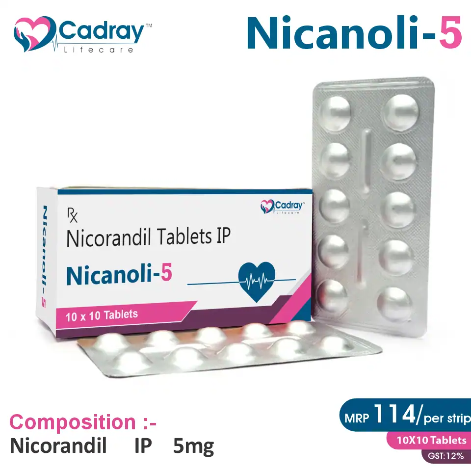 Nicorandil 5mg Tablet | Cardiac Segment | Best Price for PCD Pharma Franchise